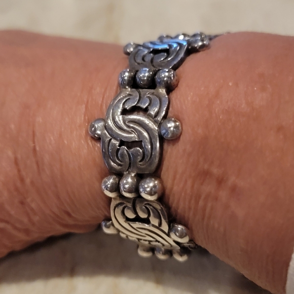Vintage 925 Sterling Silver Bracelet made in Mexico 80 grams - Picture 2 of 16
